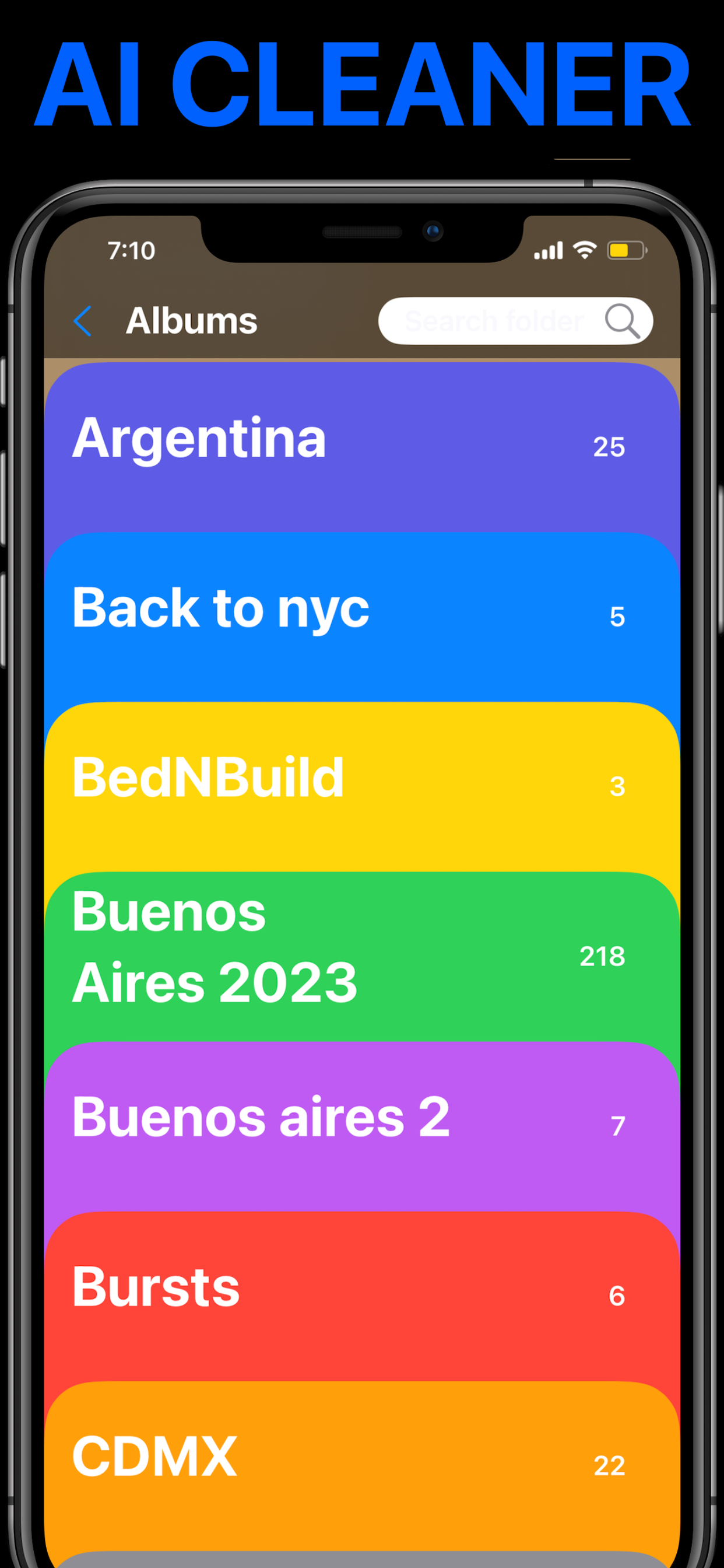 PX Cleaner albums feature